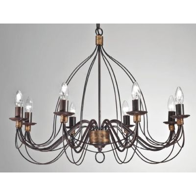 CANDELA LAMPADARIO CLASSICO IN METALLO BIANCO AVORIO O BRONZO CON LAMPADINE A VISTA CRISTALENSI LUX - Cristalensi Shop Online