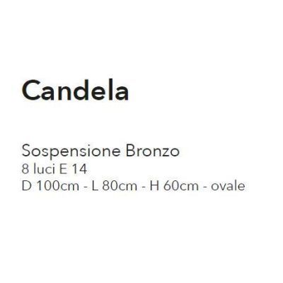 CANDELA SOSPENSIONE CLASSICA OVALE IN METALLO BIANCO AVORIO O BRONZO CON LAMPADINE A VISTA CRISTALENSI LUX - Cristalensi Shop On