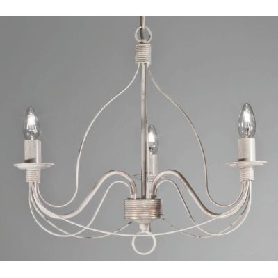 CANDELA SOSPENSIONE 3 LUCI CLASSICA IN METALLO BIANCO AVORIO O BRONZO CON LAMPADINE A VISTA CRISTALENSI LUX - Cristalensi Shop O