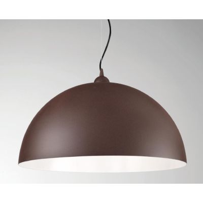 MARA SOSPENSIONE SINGOLA A CUPOLA D50 IN METALLO CORTEN BIANCO O NERO MODERNA CRISTALENSI LUX - Cristalensi Shop Online