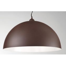 MARA SOSPENSIONE A CUPOLA DIAMETRO CM 70 IN METALLO CORTEN BIANCO O NERO MODERNA CRISTALENSI LUX - Cristalensi Shop Online