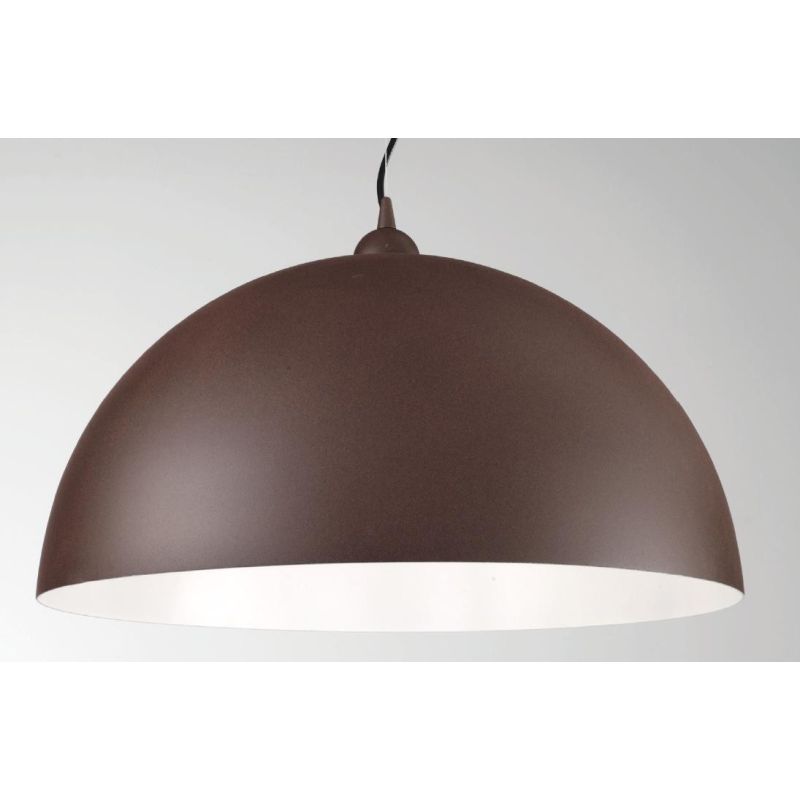 MARA SOSPENSIONE A CUPOLA DIAMETRO CM 70 IN METALLO CORTEN BIANCO O NERO MODERNA CRISTALENSI LUX - Cristalensi Shop Online