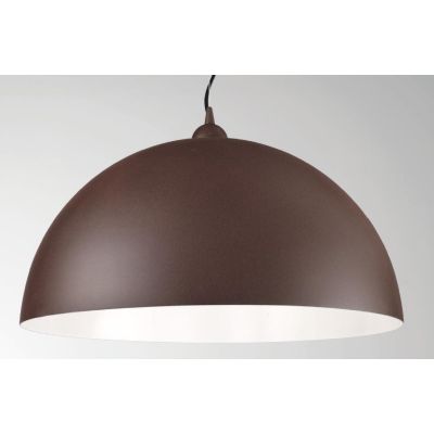 MARA SOSPENSIONE A CUPOLA DIAMETRO CM 70 IN METALLO CORTEN BIANCO O NERO MODERNA CRISTALENSI LUX - Cristalensi Shop Online