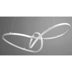 ROLEX SOSPENSIONE MODERNA ORIGINALE BIANCA O CROMO LED 67W LUCE 3000k o 4000K CRISTALENSI LUX - Cristalensi Shop Online