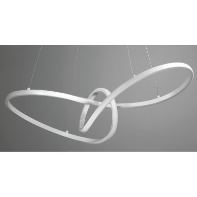 ROLEX SOSPENSIONE MODERNA ORIGINALE BIANCA O CROMO LED 67W LUCE 3000k o 4000K CRISTALENSI LUX - Cristalensi Shop Online