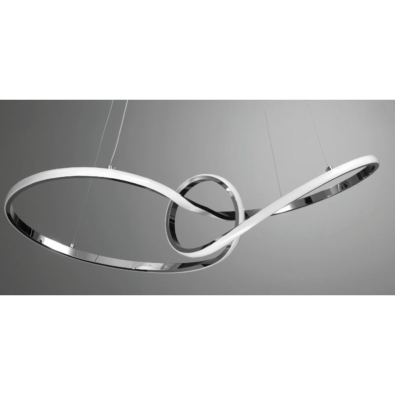 ROLEX SOSPENSIONE MODERNA ORIGINALE BIANCA O CROMO LED 67W LUCE 3000k o 4000K CRISTALENSI LUX - Cristalensi Shop Online