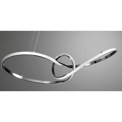 ROLEX SOSPENSIONE MODERNA ORIGINALE BIANCA O CROMO LED 67W LUCE 3000k o 4000K CRISTALENSI LUX - Cristalensi Shop Online