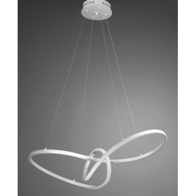 ROLEX SOSPENSIONE MODERNA ORIGINALE BIANCA O CROMO LED 67W LUCE 3000k o 4000K CRISTALENSI LUX - Cristalensi Shop Online