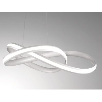 DAYTONA LAMPADARIO A SOSPENSIONE MODERNO FINITURA CROMO O BIANCA LED 55W LUCE 3000k o 4000K CRISTALENSI LUX - Cristalensi Shop O