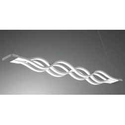 GALAXY LAMPADARIO A SOSPENSIONE MODERNO ONDULATO BIANCO LED 84W LUCE 3000k O 4000K CRISTALENSI LUX - Cristalensi Shop Online