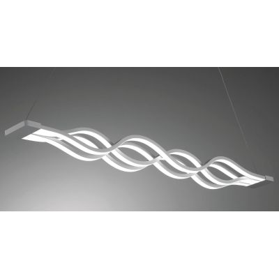 GALAXY LAMPADARIO A SOSPENSIONE MODERNO ONDULATO BIANCO LED 84W LUCE 3000k O 4000K CRISTALENSI LUX - Cristalensi Shop Online