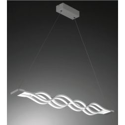 GALAXY LAMPADARIO A SOSPENSIONE MODERNO ONDULATO BIANCO LED 84W LUCE 3000k O 4000K CRISTALENSI LUX - Cristalensi Shop Online 2