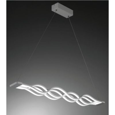 GALAXY LAMPADARIO A SOSPENSIONE MODERNO ONDULATO BIANCO LED 84W LUCE 3000k O 4000K CRISTALENSI LUX - Cristalensi Shop Online