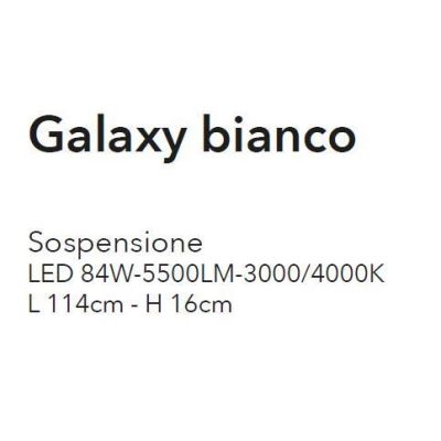 GALAXY LAMPADARIO A SOSPENSIONE MODERNO ONDULATO BIANCO LED 84W LUCE 3000k O 4000K CRISTALENSI LUX - Cristalensi Shop Online