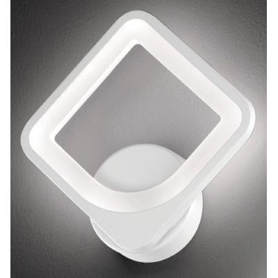 STEVE QUADRO APPLIQUE MODERNA 12X12 COLORE BIANCO LED 12W LUCE 3000k O 4000K CRISTALENSI LUX - Cristalensi Shop Online