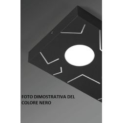 QUERCIA PLAFONIERA RETTANGOLARE 3 LUCI MODERNA CM 40X20 SABBIA NERA O BIANCA ATTACCO GX53 CRISTALENSI LUX - Cristalensi Shop Onl 2