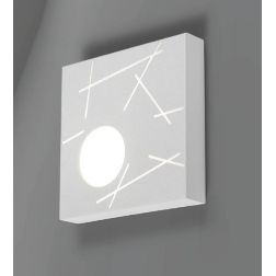 QUERCIA PLAFONIERA PICCOLA QUADRATA CM 20X20 SABBIA NERA O BIANCA ATTACCO GX53 MODERNA CRISTALENSI LUX - Cristalensi Shop Online