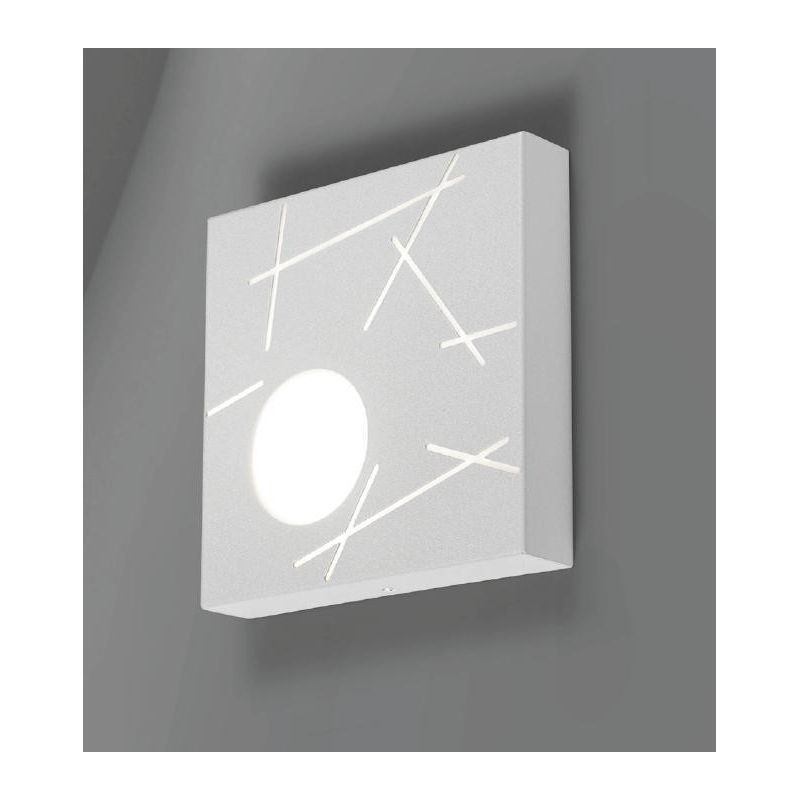 QUERCIA PLAFONIERA PICCOLA QUADRATA CM 20X20 SABBIA NERA O BIANCA ATTACCO GX53 MODERNA CRISTALENSI LUX - Cristalensi Shop Online