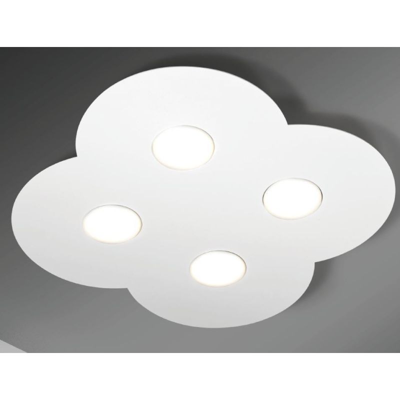 PEGASO PLAFONIERA NUVOLA MODERNA 4 LUCI 43X43 BIANCA ATTACCO GX53 MODERNA ED ECONOMICA CRISTALENSI LUX - Cristalensi Shop Online