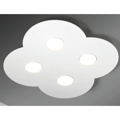 PEGASO PLAFONIERA NUVOLA MODERNA 4 LUCI 43X43 BIANCA ATTACCO GX53 MODERNA ED ECONOMICA CRISTALENSI LUX - Cristalensi Shop Online