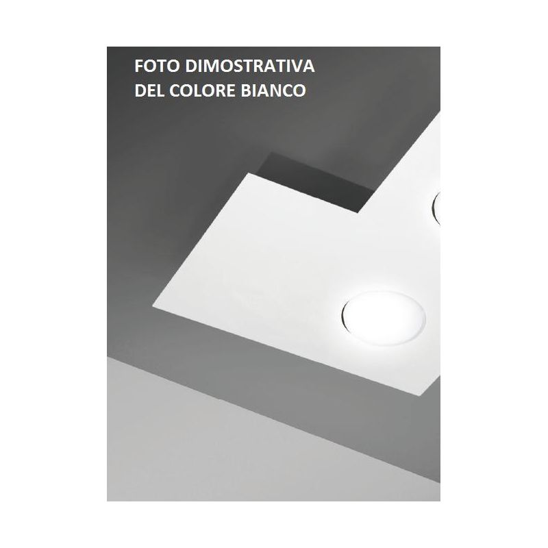 NETTUNO PLAFONIERA SQUADRATA 3 LUCI 50X37 NERA BIANCA O CORTEN ATTACCO GX53 ECONOMICA CRISTALENSI LUX - Cristalensi Shop Online