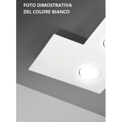 NETTUNO PLAFONIERA SQUADRATA 3 LUCI 50X37 NERA BIANCA O CORTEN ATTACCO GX53 ECONOMICA CRISTALENSI LUX - Cristalensi Shop Online