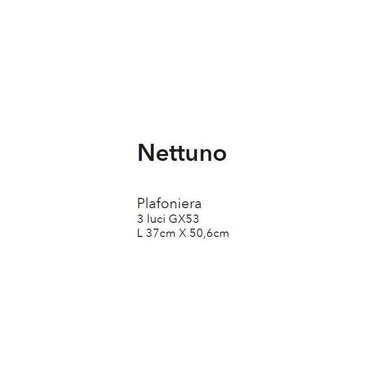 NETTUNO PLAFONIERA SQUADRATA 3 LUCI 50X37 NERA BIANCA O CORTEN ATTACCO GX53 ECONOMICA CRISTALENSI LUX - Cristalensi Shop Online