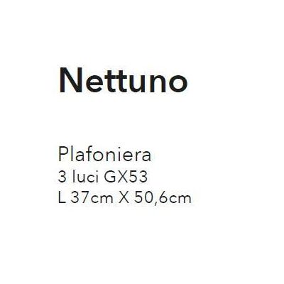 NETTUNO PLAFONIERA SQUADRATA 3 LUCI 50X37 NERA BIANCA O CORTEN ATTACCO GX53 ECONOMICA CRISTALENSI LUX - Cristalensi Shop Online