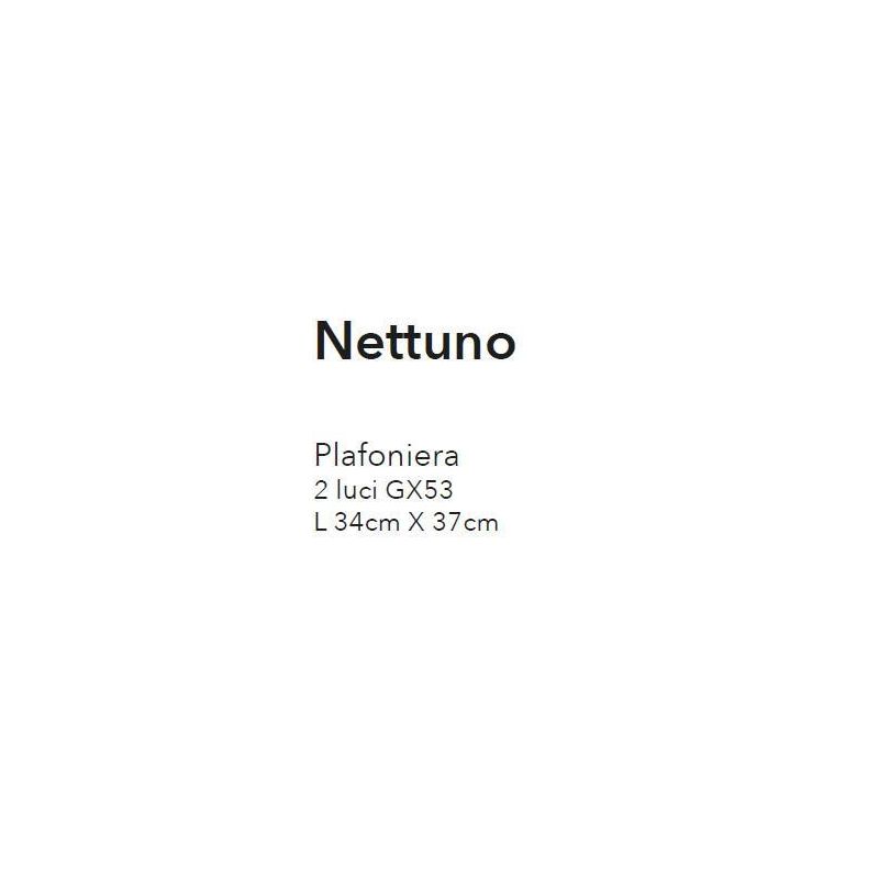 NETTUNO PLAFONIERA 2 LUCI MODERNA 37X34 NERA BIANCA O CORTEN ATTACCO GX53 ECONOMICA CRISTALENSI LUX - Cristalensi Shop Online