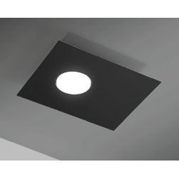 NETTUNO PICCOLA PLAFONIERA MODERNA 25X20 NERA BIANCA O CORTEN ATTACCO GX53 ECONOMICA CRISTALENSI LUX - Cristalensi Shop Online 2