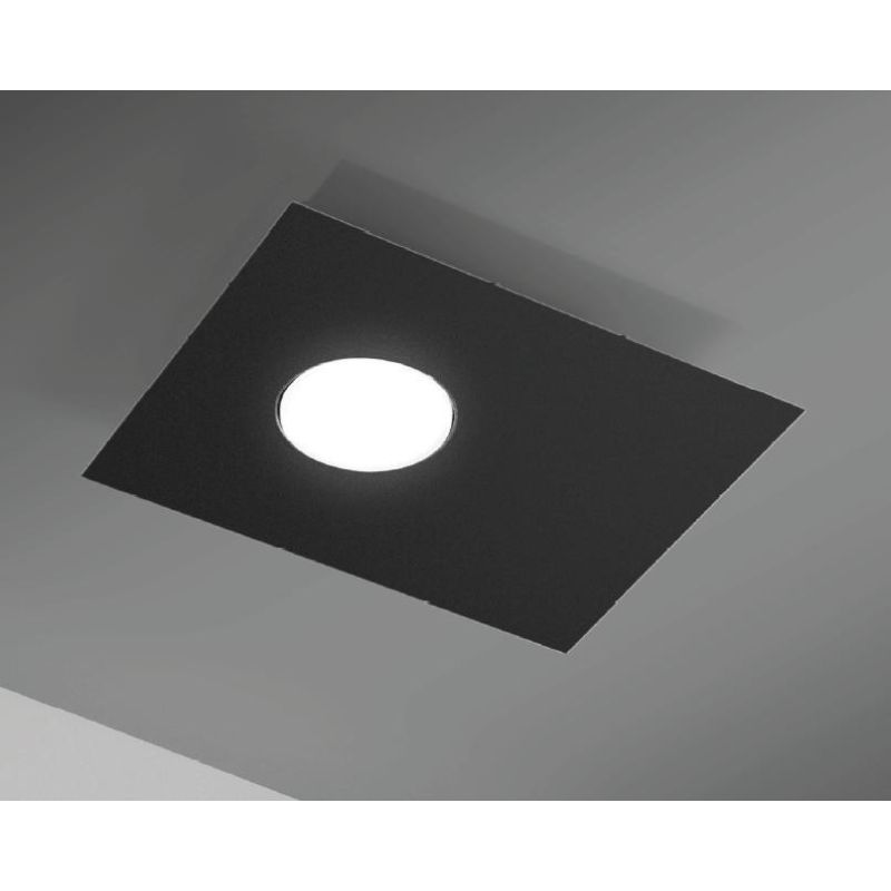 NETTUNO PICCOLA PLAFONIERA MODERNA 25X20 NERA BIANCA O CORTEN ATTACCO GX53 ECONOMICA CRISTALENSI LUX - Cristalensi Shop Online