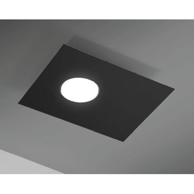 NETTUNO PICCOLA PLAFONIERA MODERNA 25X20 NERA BIANCA O CORTEN ATTACCO GX53 ECONOMICA CRISTALENSI LUX - Cristalensi Shop Online