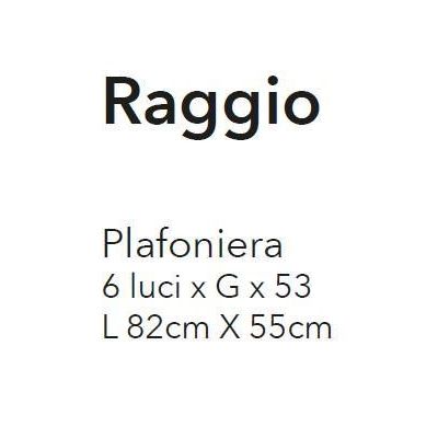 RAGGIO PLAFONIERA DESIGN MODERNO IN METALLO BIANCO O TORTORA 6 LUCI CON ATTACCO GX53 CRISTALENSI LUX - Cristalensi Shop Online