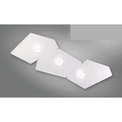 RAGGIO PLAFONIERA MODERNA ED ECONOMICA 3 LUCI METALLO BIANCO O TORTORA CON ATTACCO GX53 CRISTALENSI LUX - Cristalensi Shop Onlin