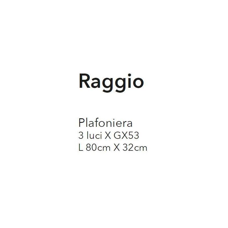 RAGGIO PLAFONIERA MODERNA ED ECONOMICA 3 LUCI METALLO BIANCO O TORTORA CON ATTACCO GX53 CRISTALENSI LUX - Cristalensi Shop Onlin