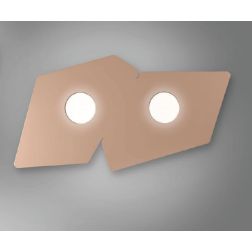 RAGGIO PLAFONIERA 2 LUCI MODERNA ED ECONOMICA METALLO BIANCO O TORTORA CON ATTACCO GX53 CRISTALENSI LUX - Cristalensi Shop Onlin