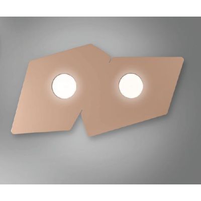 RAGGIO PLAFONIERA 2 LUCI MODERNA ED ECONOMICA METALLO BIANCO O TORTORA CON ATTACCO GX53 CRISTALENSI LUX - Cristalensi Shop Onlin