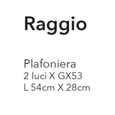 RAGGIO PLAFONIERA 2 LUCI MODERNA ED ECONOMICA METALLO BIANCO O TORTORA CON ATTACCO GX53 CRISTALENSI LUX - Cristalensi Shop Onlin