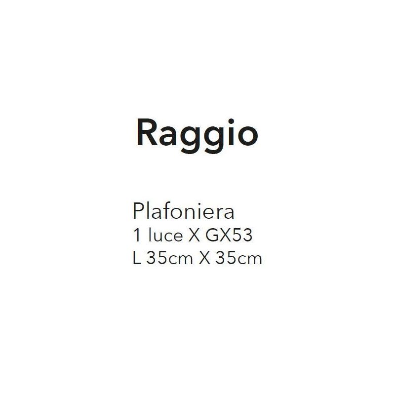 RAGGIO PLAFONIERA MODERNA ED ECONOMICA METALLO BIANCO O TORTORA CON ATTACCO GX53 CRISTALENSI LUX - Cristalensi Shop Online