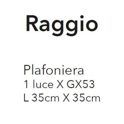 RAGGIO PLAFONIERA MODERNA ED ECONOMICA METALLO BIANCO O TORTORA CON ATTACCO GX53 CRISTALENSI LUX - Cristalensi Shop Online