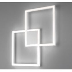 CROSS PLAFONIERA APPLIQUE MODERNA IN METALLO BIANCO LED 46W LUCE 3000K O 4000K CRISTALENSI LUX - Cristalensi Shop Online 2