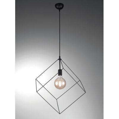 MILANO SOSPENSIONE VINTAGE CON STRUTTURA QUADRATA APERTA IN METALLO NERO BIANCO O CORTEN CRISTALENSI LUX - Cristalensi Shop Onli