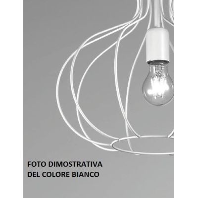 CUBO PLAFONIERA 3 LUCI CON STRUTTURA APERTA STILE VINTAGE METALLO NERO BIANCO O CORTEN CRISTALENSI LUX - Cristalensi Shop Online