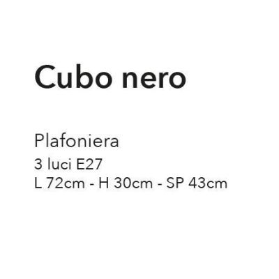 CUBO PLAFONIERA 3 LUCI CON STRUTTURA APERTA STILE VINTAGE METALLO NERO BIANCO O CORTEN CRISTALENSI LUX - Cristalensi Shop Online