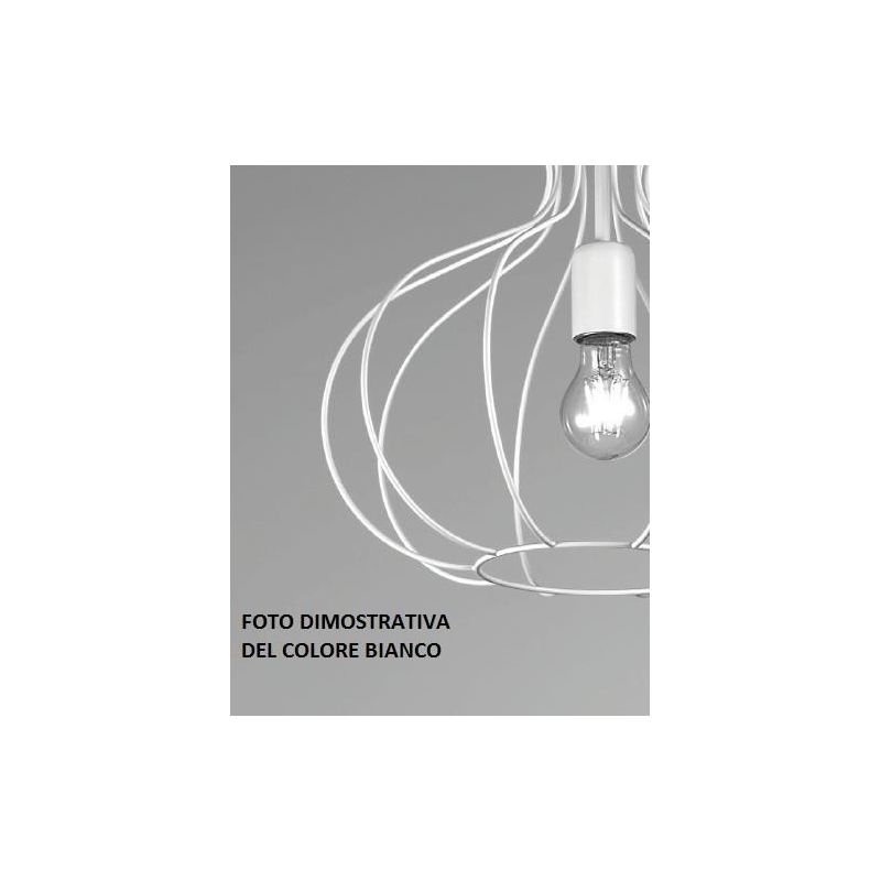 CUBO PLAFONIERA CUBICA CON STRUTTURA APERTA STILE VINTAGE METALLO NERO BIANCO O CORTEN CRISTALENSI LUX - Cristalensi Shop Online