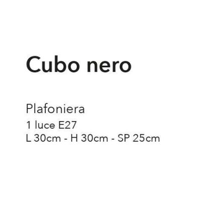 CUBO PLAFONIERA CUBICA CON STRUTTURA APERTA STILE VINTAGE METALLO NERO BIANCO O CORTEN CRISTALENSI LUX - Cristalensi Shop Online