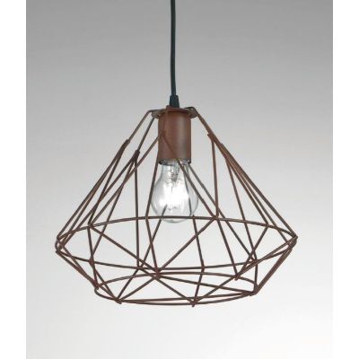 PIRAMIDE SMALL SOSPENSIONE VINTAGE CON STRUTTURA APERTA IN METALLO BIANCO NERO O CORTEN CRISTALENSI LUX - Cristalensi Shop Onlin