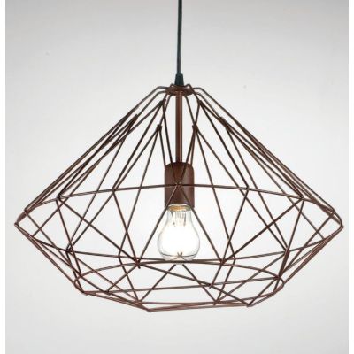 PIRAMIDE BIG SOSPENSIONE VINTAGE D45 CON STRUTTURA APERTA IN METALLO BIANCO NERO O CORTEN CRISTALENSI LUX - Cristalensi Shop Onl