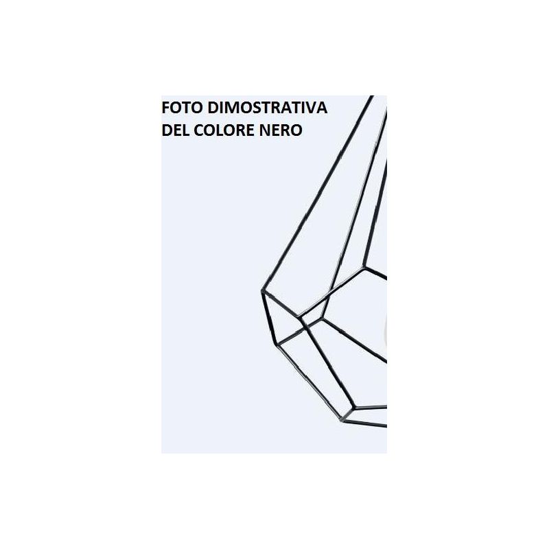 GIOVE SOSPENSIONE VINTAGE CON STRUTTURA ORIGINALE APERTA IN METALLO VERNICIATO NERO,CORTEN,BIANCO O RAME CRISTALENSI LUX - Crist