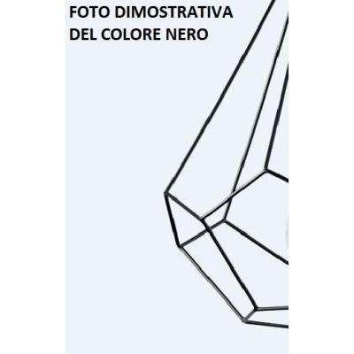 PIRAMIDE BIG SOSPENSIONE VINTAGE D45 CON STRUTTURA APERTA IN METALLO BIANCO NERO O CORTEN CRISTALENSI LUX - Cristalensi Shop Onl